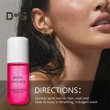 Духи с ароматом кокоса и ванили 50 мл, дезодорант для волос, спрей, стойкий ароматизатор для тела и волос, портативный парфюм с ароматом ванили и кожи, многоцелевой ароматизатор-спрей Sweet rose