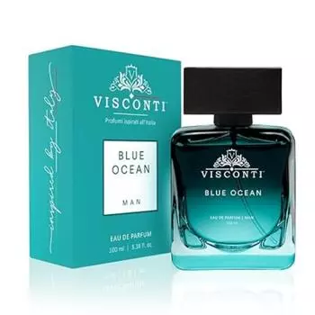 Духи Visconti Blue Ocean для мужчин, цитрусовые, фруктовые, мускусные и кедровые, стойкий аромат и защита от пятен, роскошные духи для прогулок и спорта, 100 мл 100 ml