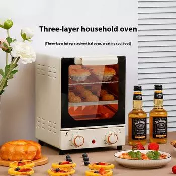 Духовка бытовая многофункциональная 15л для выпечки тортов мини маленькая новая электрическая духовка 15L