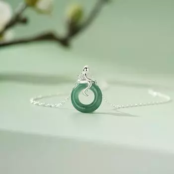 Духовное ожерелье, окружающее змею, змея благоприятного и безопасного национального ветра ключичная цепь