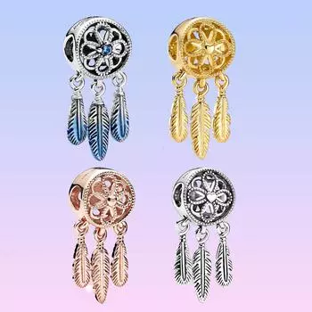 Духовные Ловец снов из стерлингового серебра S925, подвески, подходят для оригинального браслета, ожерелья, самодельные украшения для женщин, подарок на день рождения