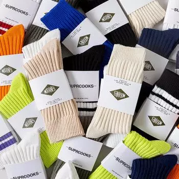 Dui Dui унисекс японские летние трикотажные хлопковые носки средней длины - Shawn Yue White One Size