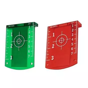 Дюйм/см лазерная мишень зеленый/красный лазерный уровень для улучшения линейного лазера может быть магнитным/подвешиваться на стену и пол зелёный