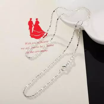 Дюймовое бамбуковое ожерелье-цепочка для женщин и мужчин, модные свадебные украшения с шармом 40cm