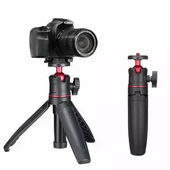 дюймовый регулируемый мини-штатив для селфи-палка с поворотом на 360 градусов, низкопрофильная шаровая головка, подходит для большинства камер 5,9–10,6