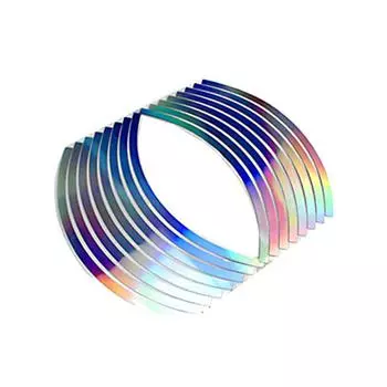 дюймы ПВХ Лазерные Мотоциклетные Светоотражающие Полосы Лента для Обода Колеса Наклейка на Колесо Светоотражающая Полоса для Обода 12 inch