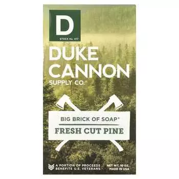 Duke Cannon Supply Co., Большой брусок мыла®, свежесрезанная сосна, 10 унций.