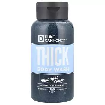 Duke Cannon Supply Co., гель для душа Thick®, Midnight Steam, морские водоросли + сандаловое дерево, 17,5 жидких унций (517 мл)