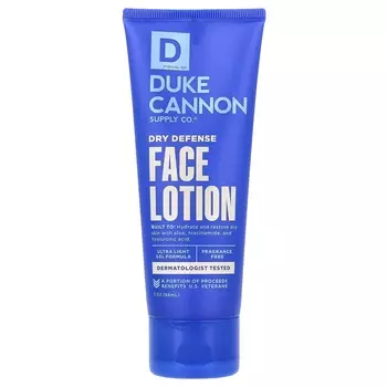 Duke Cannon Supply Co., Лосьон для лица Dry Defense, без отдушек, 3 жидких унции (88 мл)