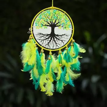 DULI Dream Catcher Handmade Tree of Life Canvas Dreamcatcher for Bedrooms Office Balcony Outdoors Garden Car Hanging