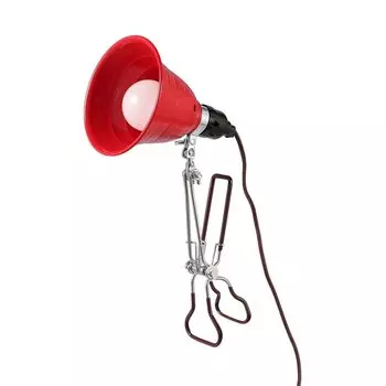 Dulton Aluminum Clip Lamp S Red A clip lamp with a distinct For and Body length diameter cord length weight personality. outlets, photography, work.