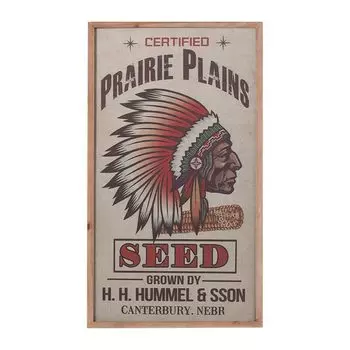 Dulton Canvas Art Nostalgic yet new canvas art Height 700mm Width 400mm Depth 30mm INDIAN-A XR22-0434A