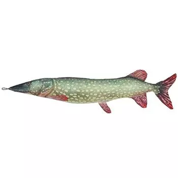 Dulton Fishes Pike 85 Подушка-рыба для повседневной жизни Большая подушка-тело Морская жизнь Скандинавский Lucius РЫБЫ Общая длина 85см Щука/Pike/Esox Y-0511