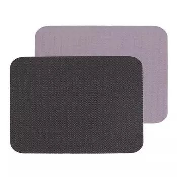 Dulton Herringbone Square Attractive Reversible Grey x Dining 35cm x Placemat, Placemat, Purple, Washable, Rectangular, Colorful, Table, 48cm,