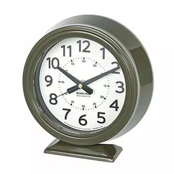 Dulton K925-1256KH Boff Mill Clock Khaki with Play Heart Height 8.7 inches (220 mm) Width 8.5 inches (215 mm) Depth 3.1 inches (80 mm)