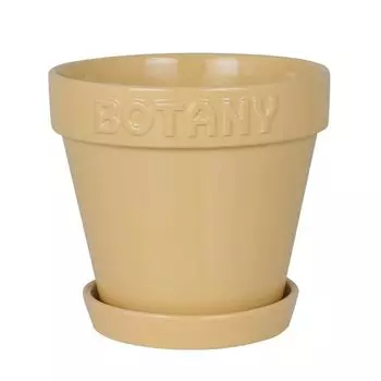Dulton Кашпо Botany Pot 6 Бежевый Цветочный горшок, украшенный тисненым логотипом и выполненный в землистых тонах BOTANY 6 Высота Диаметр 18см Нет. 16.5см G21-0395L/BE