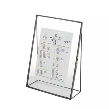 Dulton Настольная двойная стеклянная рамка-подставка A4 Ценность, обнаруженная в стеклянных дверцах Фоторамка Стекло 290 x 213 x 85 мм RN-0399-A4