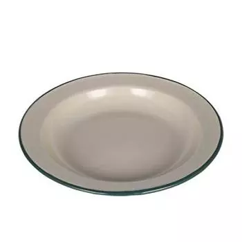 Dulton Походная посуда ЭМАЛИРОВАННАЯ ТАРЕЛКА L БЕЖЕВЫЙ/ЗЕЛЕНЫЙ K19-0103