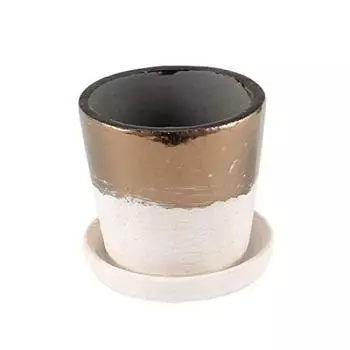 Dulton Садовые принадлежности Терракотовый Двухцветный S с дренажом ТЕРРАКОТОВЫЙ ДВУХЦВЕТНЫЙ ГОРШОК Горшок, Размер, Отверстие, G20-0202S бронзовый