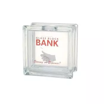 Dulton Стеклянный блок-копилка Квадратная копилка Высота 145 мм Ширина 145 мм Глубина 80 мм Прозрачная H20-0192SQ