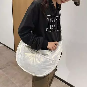 Сумка-пельмень большой вместимости, сумка-сатчел, женская нишевая сумка, модная универсальная сумка через плечо, ромбовидная сетка серый