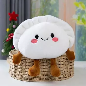 Dumpling Plush Doll Cartoon Dumplings Dipped In Vinegar and The More You Eat, The More You Get The Eight-inch New Year Doll Grab The Machine Doll see specifications