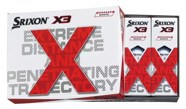 DUNLOP Dunlop Golf Balls SRIXON X3 2022 Model 1 Dozen White (12 Pieces)