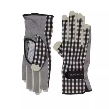 Dunlop DUNLOP Теннисные женские перчатки с отверстием TGG0462W Черный Белый M (Пробивной, Тип со стороны ладони) (Обе руки) чёрный
