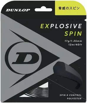 Dunlop Explosive Spin Tennis DST11001 Rack, 12m, Black, 1.25mm,