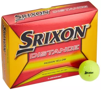 DUNLOP Golf Ball SRIXON DISTANCE 2018 Model 1 Dozen Passion Yellow (12 pieces)