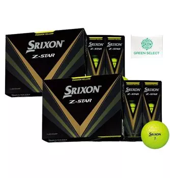 Dunlop Golf Balls SRIXON Premium Passion Yellow 2 Dozen with Original Pocket Tissue Z-STAR