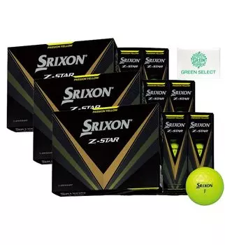 Dunlop Golf Balls SRIXON Premium Passion Yellow 3 Dozen with Original Pocket Tissue Z-STAR