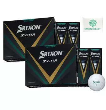 Dunlop Golf Balls SRIXON Royal Green 2 Dozen with Original Pocket Tissue Z-STAR