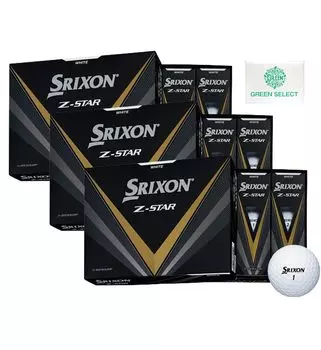 Dunlop Golf Balls SRIXON White 3 Dozen with Original Pocket Tissue Z-STAR