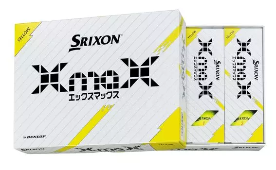 Dunlop Golf Balls SRIXON X MAX 2024 Model 1 Dozen Passion Yellow White (12 pieces)