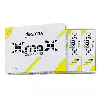 Dunlop Golf Balls SRIXON X MAX 2024 Model 1 Dozen (12 pieces) Passion Yellow White