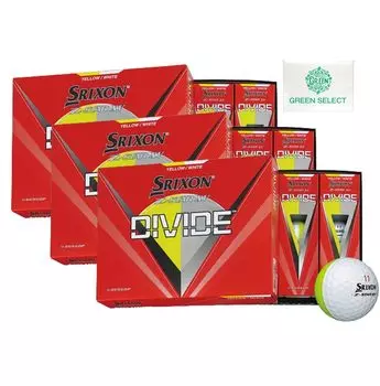 Dunlop Golf Balls SRIXON XV DIVIDE 3 Dozen Original Pocket Tissue Included Z-STAR Yellow/White