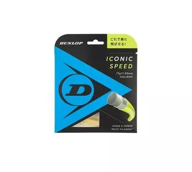 Dunlop Iconic Speed Tennis Hard Tennis Single DST31021 Net, 12m, Natural, 1.25mm,
