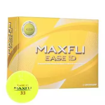 DUNLOP MAXFLI EASE ID2 1DZ (12 мячей) Желтый мяч для гольфа Супермягкий Расстояние Фокусное расстояние Сделано в Японии СДЕЛАНО В ЯПОНИИ