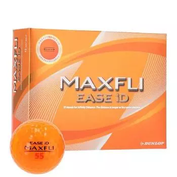 DUNLOP MAXFLI EASE ID2 1DZ (12 мячей) Мяч для гольфа Orange Super Soft Distance Focused Distance Сделано в Японии СДЕЛАНО В ЯПОНИИ