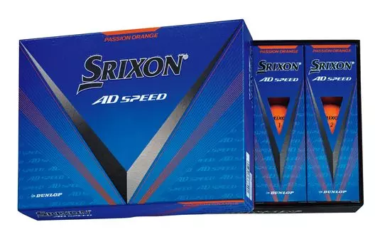 DUNLOP Мячи для гольфа SRIXON AD SPEED3 2024 Модель 1 дюжина Страсть Оранжевый (12 шт.) оранжевый