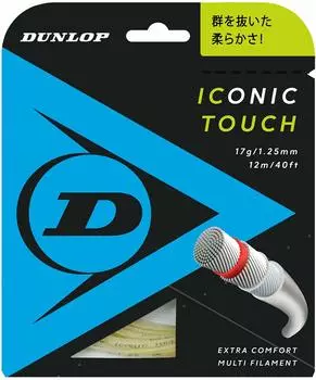 DUNLOP Tennis Gut Iconic Touch 125 Natural DST31011 Однослойная (125н)