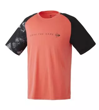 Dunlop Tennis Wear Badminton Game Water Absorbent Quick Drying UV Protection DAL8442 2024FW Flash Red M [DUNLOP] T-Shirt