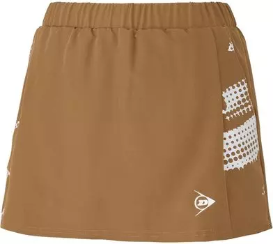 Dunlop Tennis Wear Soft Tennis Badminton Game Skirt DAK2493W 2024FW Brown XO [DUNLOP] коричневый