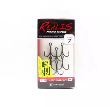 Двойной тройной крючок Realis Nano размер 7, 6 шт. в упаковке № 7 (5612)