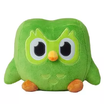 Duolingo Duo Plush — официально лицензировано — напоминание о необходимости делать ежедневные уроки, плюшевая игрушка премиум-класса, перо зеленого цвета, 8,5 дюймов