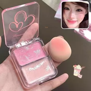 Duplex Dual Colour Multi-Purpose Highlight Expanding Colour Pseudo Vegan Natural Stereoscopic Clear Hydra Skin Blush Balm Peach Star