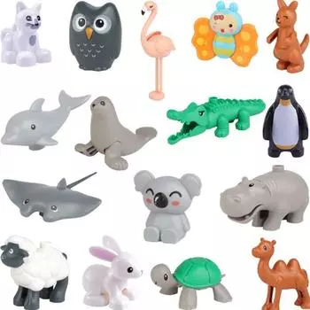 Duplo Совместимость Город Бабочка Лебедь Животные Строительные Блоки Большие Частицы DIY Детская Игрушка