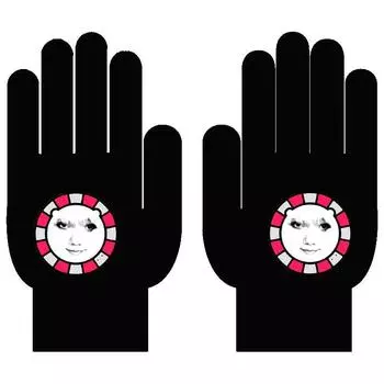 Dura Bear Middle Two-Tone Travel Girl Elastic Gloves Deila Bear [Rose Red]] XXL