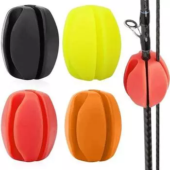 Durable 4Pcs Silicone 5 Holes Rubber Rod Holder Protection Rubber Fishing Rod